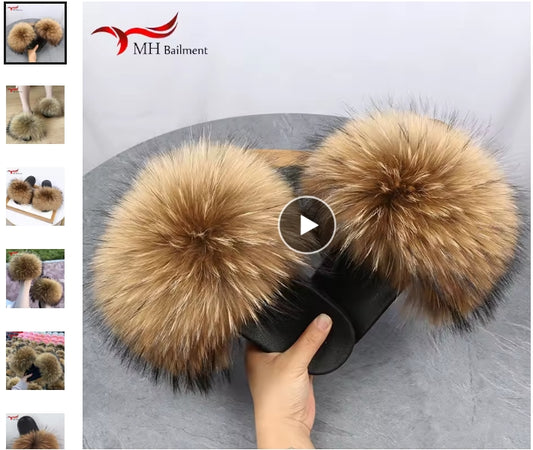 fur slippers